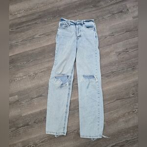 Wild Fable super high rise straight size 00 ripped distressed jeans